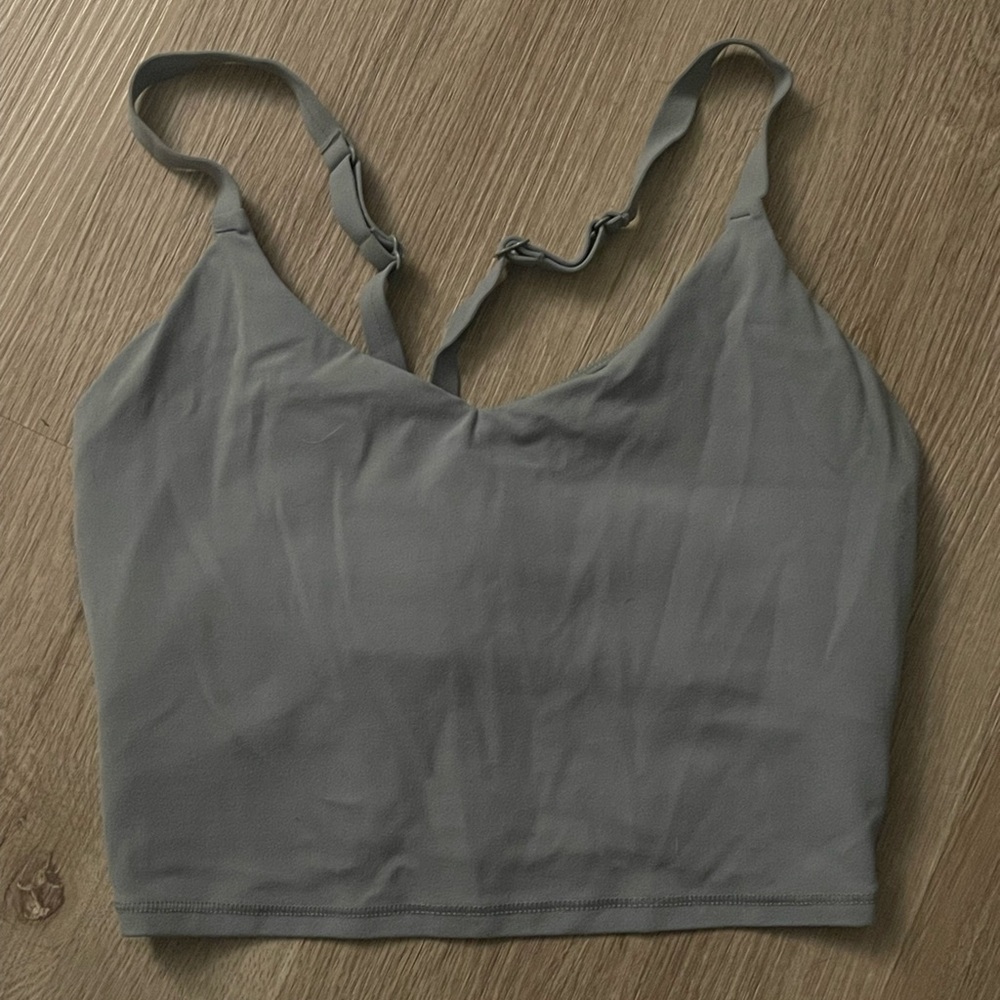 Strappy back V neck sports top